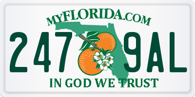 FL license plate 2479AL
