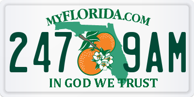 FL license plate 2479AM