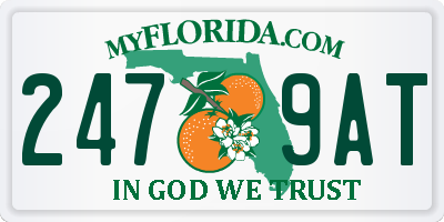 FL license plate 2479AT
