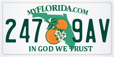 FL license plate 2479AV