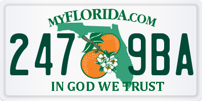 FL license plate 2479BA