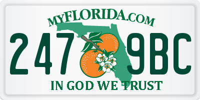 FL license plate 2479BC