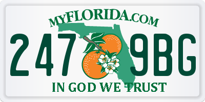 FL license plate 2479BG