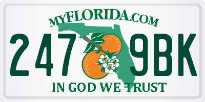 FL license plate 2479BK