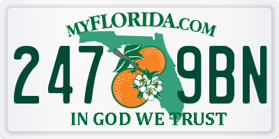 FL license plate 2479BN