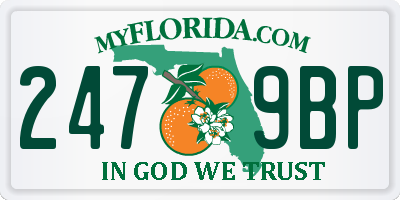 FL license plate 2479BP