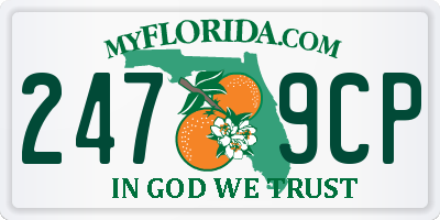 FL license plate 2479CP
