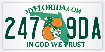 FL license plate 2479DA