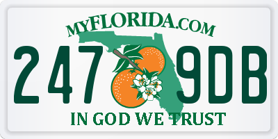 FL license plate 2479DB