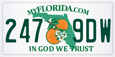 FL license plate 2479DW