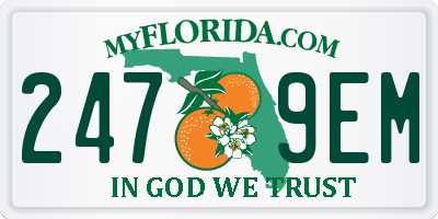 FL license plate 2479EM