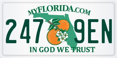 FL license plate 2479EN