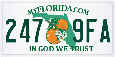 FL license plate 2479FA