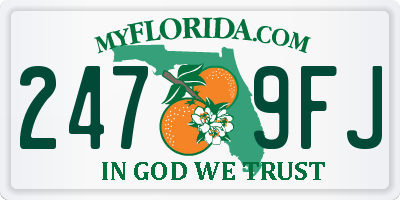 FL license plate 2479FJ