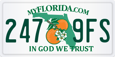 FL license plate 2479FS