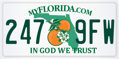 FL license plate 2479FW