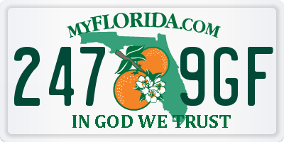 FL license plate 2479GF