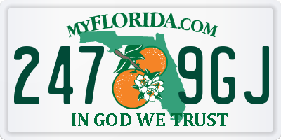 FL license plate 2479GJ
