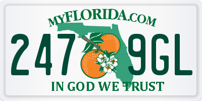 FL license plate 2479GL
