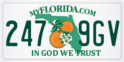 FL license plate 2479GV