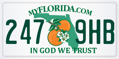 FL license plate 2479HB