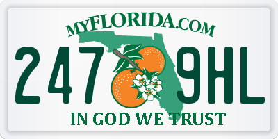 FL license plate 2479HL
