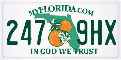 FL license plate 2479HX