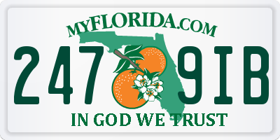 FL license plate 2479IB