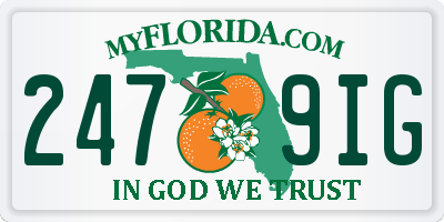 FL license plate 2479IG