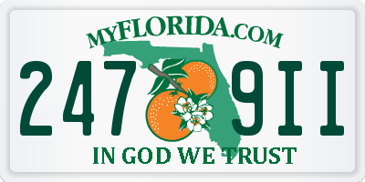 FL license plate 2479II