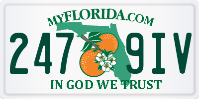 FL license plate 2479IV