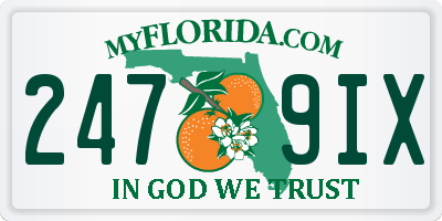 FL license plate 2479IX
