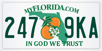 FL license plate 2479KA