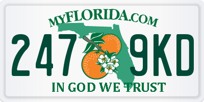 FL license plate 2479KD