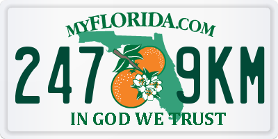 FL license plate 2479KM