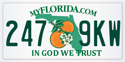 FL license plate 2479KW