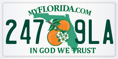 FL license plate 2479LA