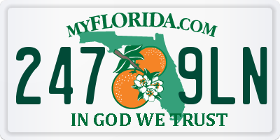 FL license plate 2479LN