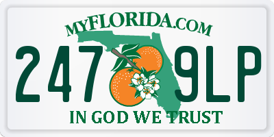 FL license plate 2479LP