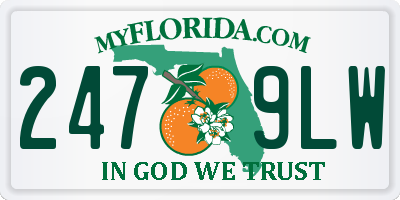 FL license plate 2479LW