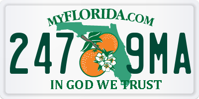 FL license plate 2479MA