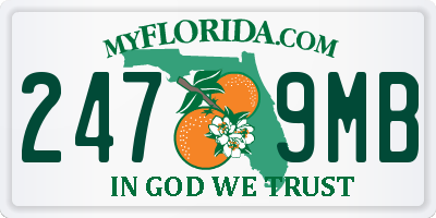 FL license plate 2479MB