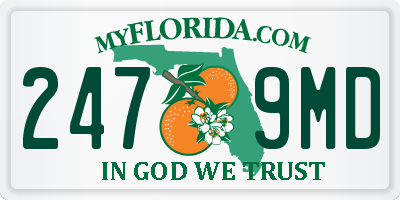 FL license plate 2479MD