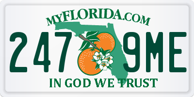 FL license plate 2479ME