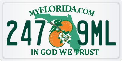 FL license plate 2479ML
