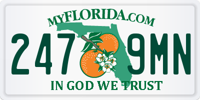 FL license plate 2479MN