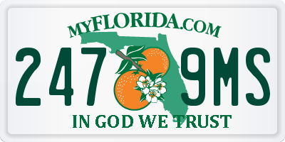FL license plate 2479MS