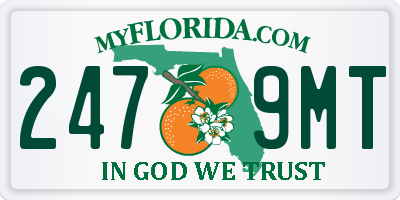 FL license plate 2479MT