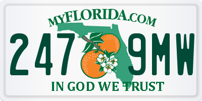 FL license plate 2479MW