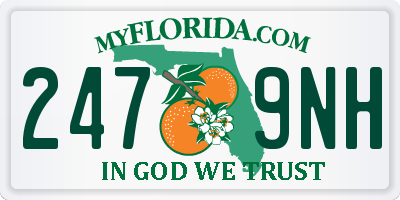FL license plate 2479NH